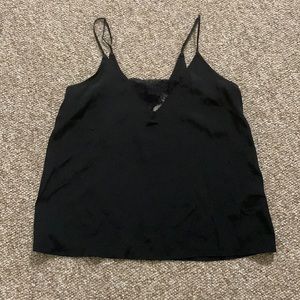 Hollister silk black cami with lace detailing